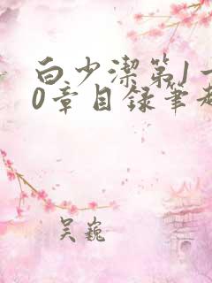 白少洁第1一40章目录笔趣阁