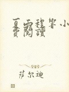 夏雨程响小说免费阅读