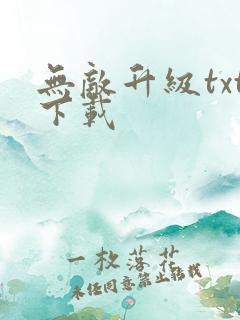 无敌升级txt下载