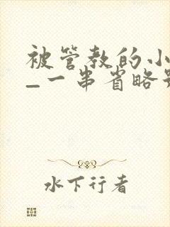 被管教的小美人_一串省略号_