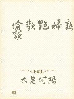 偷欢艳妇熟女小说