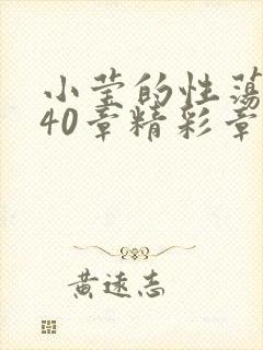 小莹的性荡生活40章精彩章节