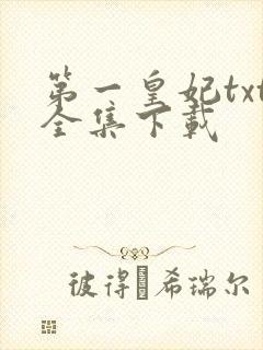 第一皇妃txt全集下载