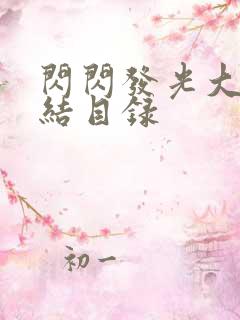 闪闪发光大团圆结目录