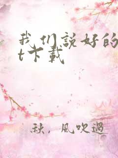 我们说好的txt下载