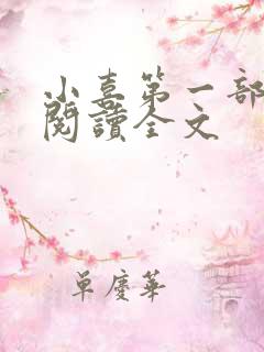 小喜第一部免费阅读全文