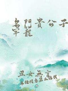 名门贵公子炙热牢笼