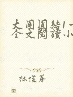 大团圆结1一6全文阅读小说