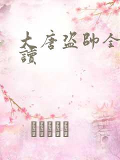 大唐盗帅全文阅读