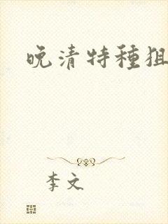 晚清特种狙击手