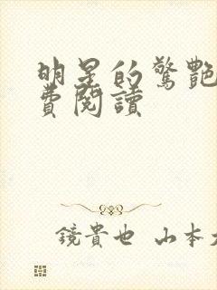 明星的惊艳史免费阅读