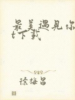 最美遇见你txt下载