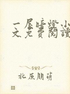 一屋暗灯小说全文免费阅读