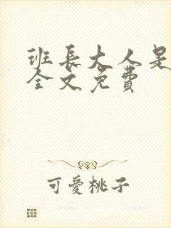 班长大人是S货全文免费