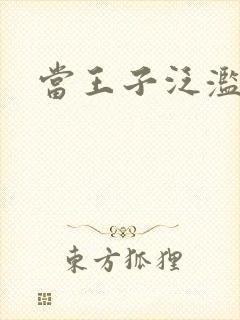 当王子泛滥之时