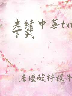 光绪中华txt下载