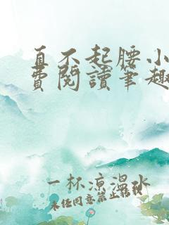 直不起腰小说免费阅读笔趣阁无弹窗