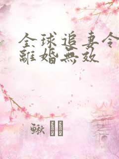 全球追妻令老婆离婚无效