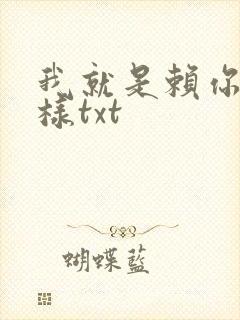 我就是赖你 怎样txt