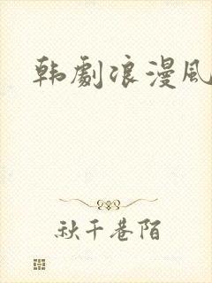 韩剧浪漫风暴