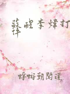 苏醒李炜打架事件