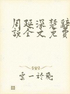 周延深楚辞的小说全文免费阅读