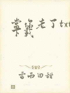 当你老了txt下载