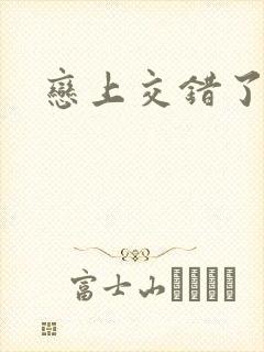 恋上交错了的诗