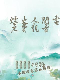 烟火人间电视剧免费观看