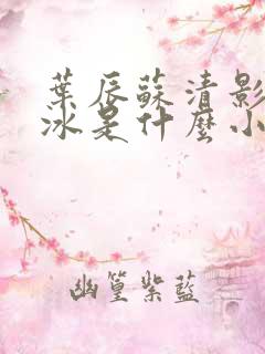 叶辰苏清影秦若冰是什么小说