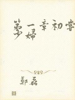 第一章初尝云雨少妇