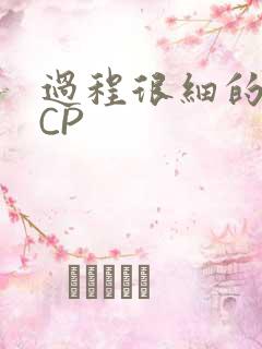 过程很细的开车CP