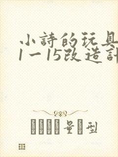 小诗的玩具日记1一15改造计划