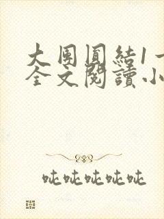 大团圆结1一6全文阅读小说