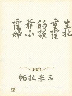 霍爷的重生小媳妇小说霍北江