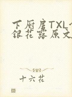 下厨房TXL金银花露原文