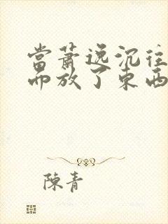 当萧逸沉往你里面放了东西小玩具