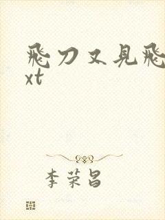 飞刀又见飞刀txt