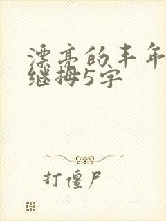 漂亮的丰年经的继拇5字