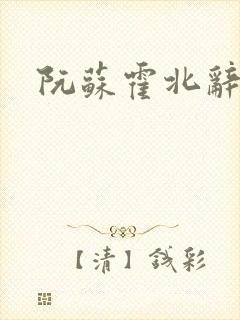 阮苏霍北辞小说