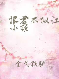 恨君不似江楼月小说