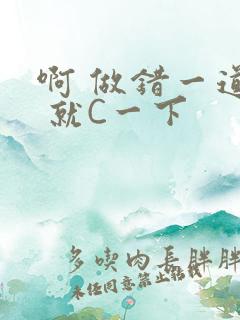 啊 做错一道题 就C一下