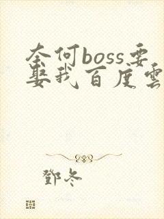 奈何boss要娶我百度云