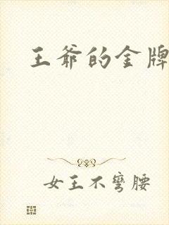 王爷的金牌暗卫