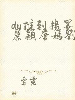 du推到杨幂赵丽颖唐嫣刘诗诗郑爽