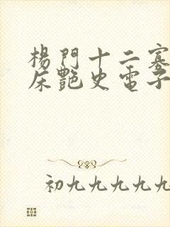 杨门十二寡妇肉床艳史电子书