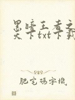 黑暗王者之妖临天下txt下载