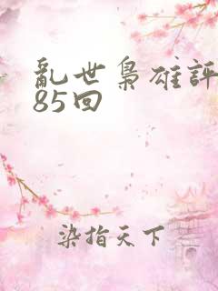 乱世枭雄评书485回