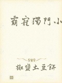 霸宠独门小娇妻