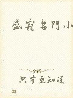 盛宠名门小夫人